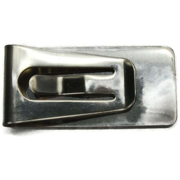 Money Clip Stainless Steel Black Plain Wallet Credit Card Cash ID Holder Silver - Picture 6 of 7
